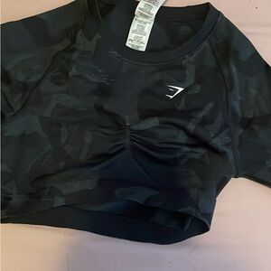 Gymshark Camo Black Crop Top